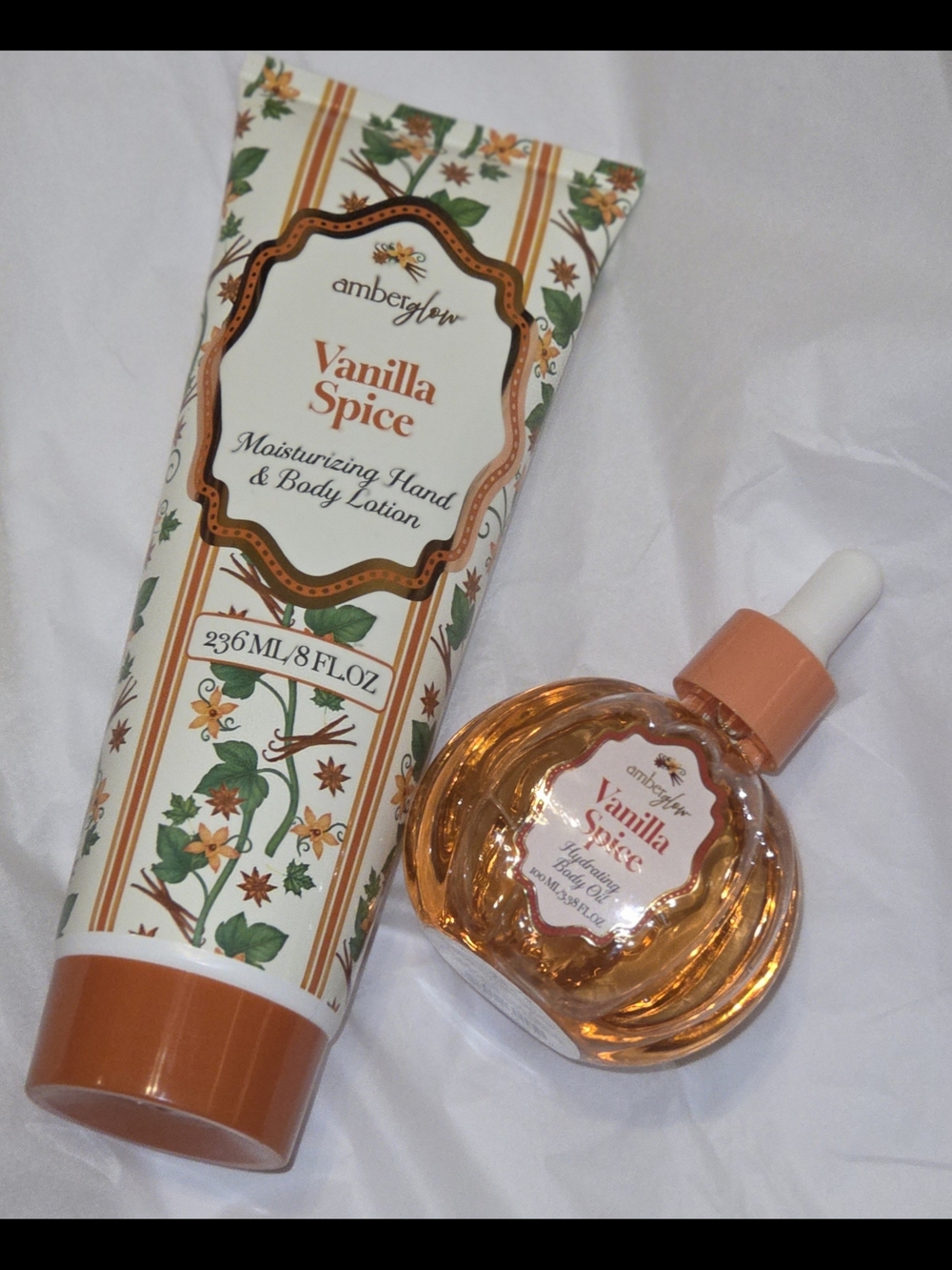 Amber Glow Moisturizing Hand & Body Plus Body Oil - Vanilla Spice